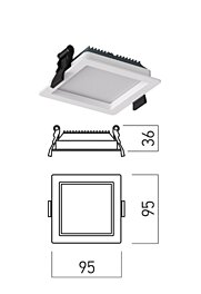 Vestavné 8W LED světlo EVS01CCT SWH Arelux