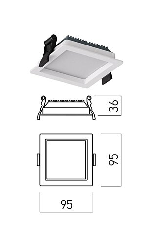 Vestavné 8W LED světlo EVS01CCT SWH Arelux
