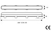 LED svítidlo prachtěsné EMPTY  OHL 2x120, IP65, C14-E-OHL-120-2KP