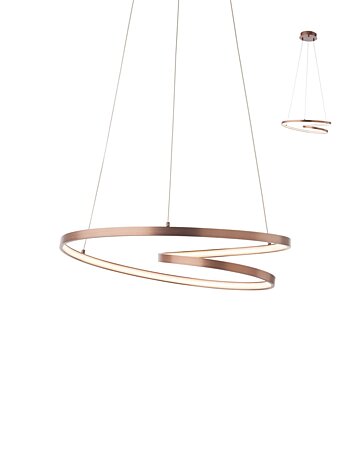 Závěsné LED světlo 01-1378 Avenir měděné