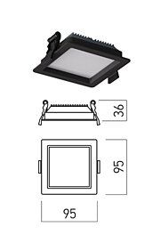 Vestavné 8W LED světlo EVS01CCT SBK Arelux