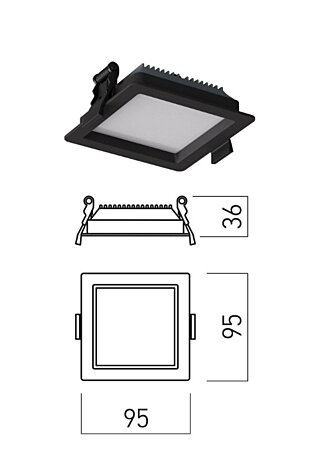 Vestavné 8W LED světlo EVS01CCT SBK Arelux