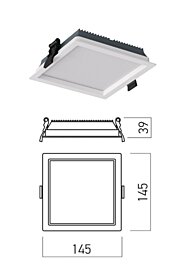 Vestavné 13W LED světlo EVS02CCT SWH Arelux