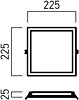 Zápustné LED svítidlo XFACE SQUARE 3000K FCQ04WW MWH