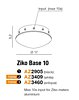 Rozeta Ziko Base AZ3409 z řady Ziko pro 10 závěsů Azzardo