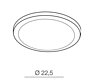 Zápustné LED svítidlo AZ4165 Slim round 22 3000K, AZzardo