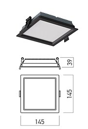 Vestavné 13W LED světlo EVS02CCT SBK Arelux