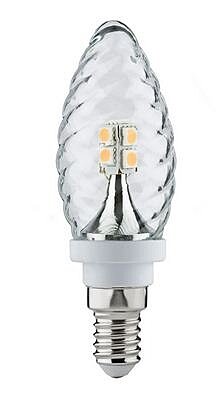 LED žárovka svíčka kroucená 28172 – 2,5W E14 230V čirá 3000K