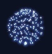 3D hvězdná koule SM-170146 flash efekt dekorace modrá pr.55cm