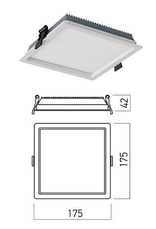 Vestavné 23W LED světlo EVS03CCT SWH Arelux