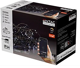 Chytrý 120 LED řetěz ECL-120-TY-WW 9m vč. časovače, ovladače, paměti, stmívatelný Tuya