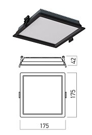 Vestavné 23W LED světlo EVS03CCT SBK Arelux