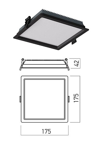 Vestavné 23W LED světlo EVS03CCT SBK Arelux