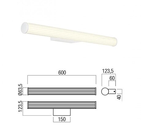Koupelnové LED světlo Dizzy 01-3360 Redo group 60cm bílé