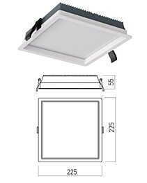 Vestavné 28W LED světlo EVS04CCT SWH Arelux