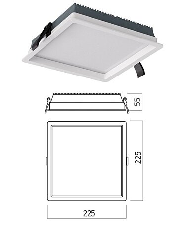 Vestavné 28W LED světlo EVS04CCT SWH Arelux