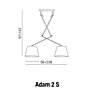Závěsné svítidlo Adam 2 S Ø 20cm AZ1842+AZ2598+AZ2598 Azzardo