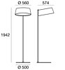 Italská LED lampa 8100 Oxygen LineaLight stmívatelná