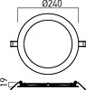 Zápustné LED svítidlo XFLAT ROUND 4000K FTR240NW MWH