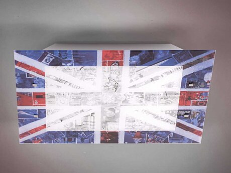 Italské svítidlo LAM Union Jack 0135/PL35, 35x35cm