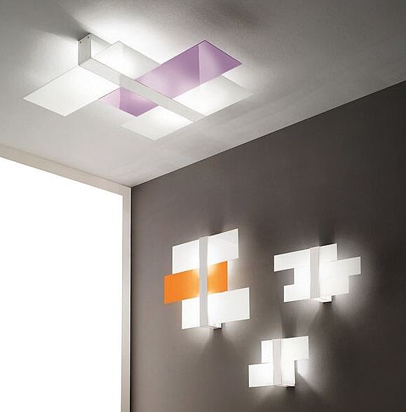 LineaLight Nástěnné a stropní svítidlo Triad 90207 bílé 48×25cm