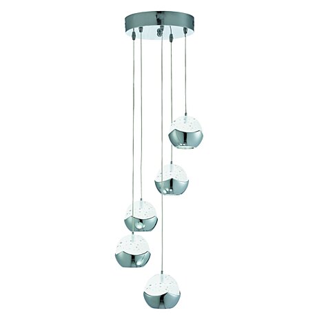 Závěsné LED svítidlo Searchlight Ice Ball 7355-5CC chromové