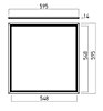 LED panel XWIDE 3000K WD6060WW MWH do kazetových stropů, IP40