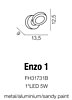 Nástěnné/stropní bodové LED svítidlo Azzardo Enzo 1 AZ0668