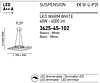 Italské LED světlo 3625-45-102 Vela Fabas