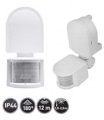 Čidlo pohybu CR2 CR-CR2000-00 bílé 12m IP44 180°