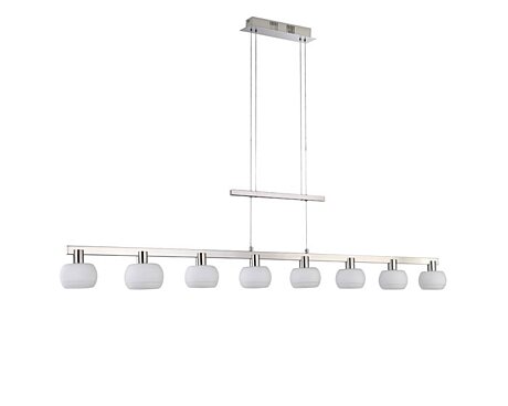 Závěsné svítidlo GESS 8x LED 4 W matný nikl/chrom
