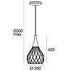 Italské LED světlo 8142 LineaLight Mongolfier_P1 black nikl