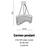 Stropní a závěsné svítidlo Azzardo Carmen AZ1284