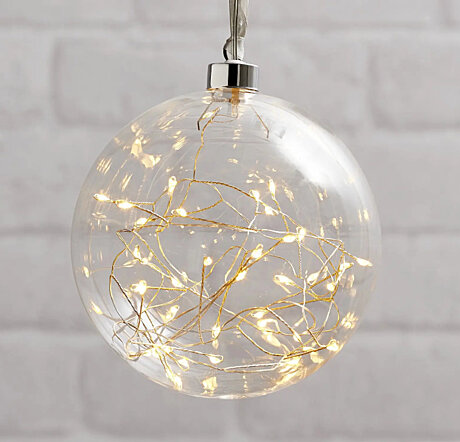 Světelná LED koule 410587 Eglo 10cm skleněná na baterie