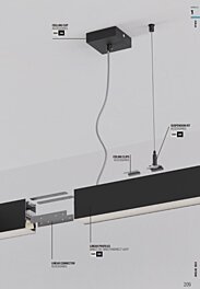 Bílé liniové LED svítidlo 200cm Xrope RPU50WW60 SWH 3000K