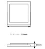 Vestavné LED světlo hranaté 18W IP20 4000K 1300lm bílé