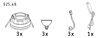 Zápustné halogenové svítidlo Premium Line Curl 92548 – set 3ks