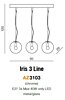 Závěsné svítidlo Iris 3 Line AZ3103 AZzardo