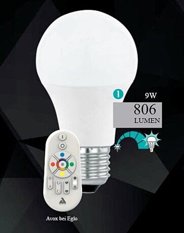 LED žárovka 11585 Eglo Connect RGB stmívatelná s ovladačem