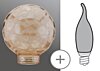  Skleněný kryt Globe 60 minihalogen Krokodýlí kůže zlatá 87558