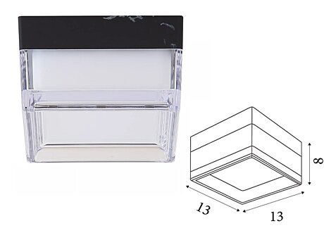 Anglické světlo 33201BK 13x13cm stmívatelné Searchlight