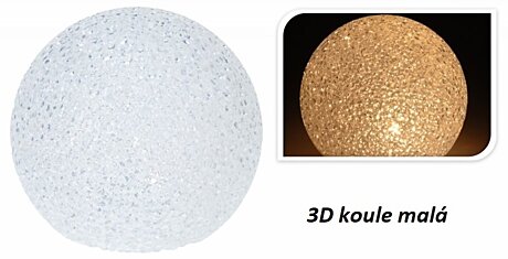 3D LED svítící koule na baterie VD-ABZ200520 poslední kus