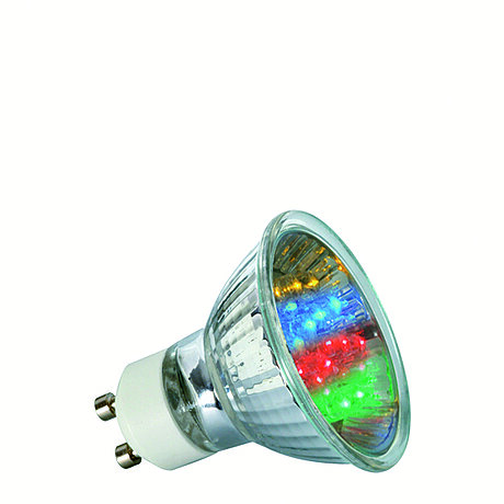 LED Reflektorová žárovka 1W GU10 230V 7 barev