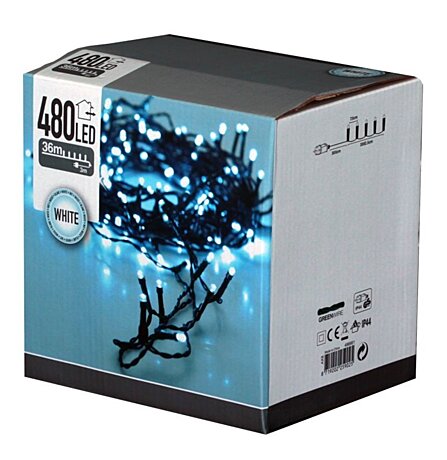Světelná LED girlanda 36m 480LED AX8400060 venkovní/vnitřní studená bílá