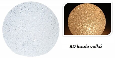 3D LED svítící koule na baterie VD-XX8300940 - velká