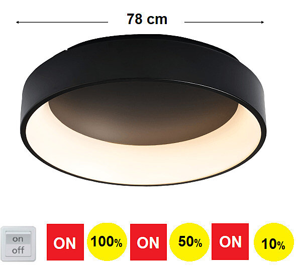 ACA Lighting Apostolidis LED světlo BR81LEDC78BKD ACA Apollo krokově stmívatelné