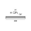 Nástěnné LED světlo LineaLight 8392 šampaň šíře 30cm