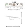 Nástěnné LED svítidlo 5122-2 Ozcan 61cm chrome