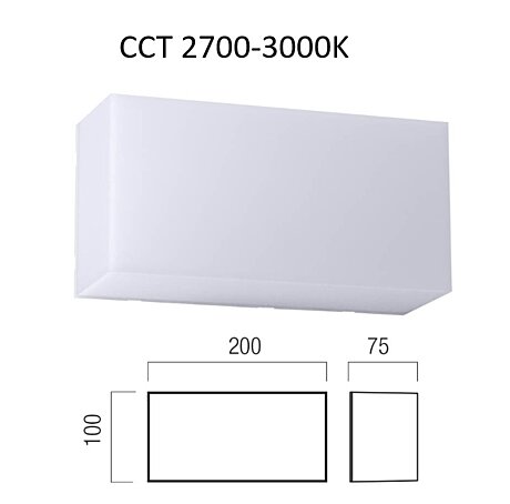 Nástěnné, stropní světlo CCT 90771 Kodiak 10x20cm Redo group