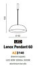 Závěsné LED svítidlo Lenox Pendant 60 AZ3148 AZzardo